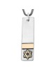 Shema Yisrael: Silver and Gold 'Dog Tags' Pendant for Men
